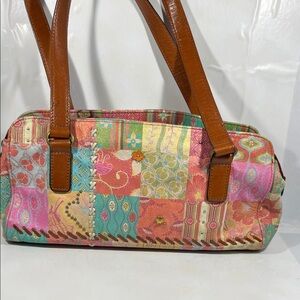 Fossil Multicolor Patchwork Shoulder Bag